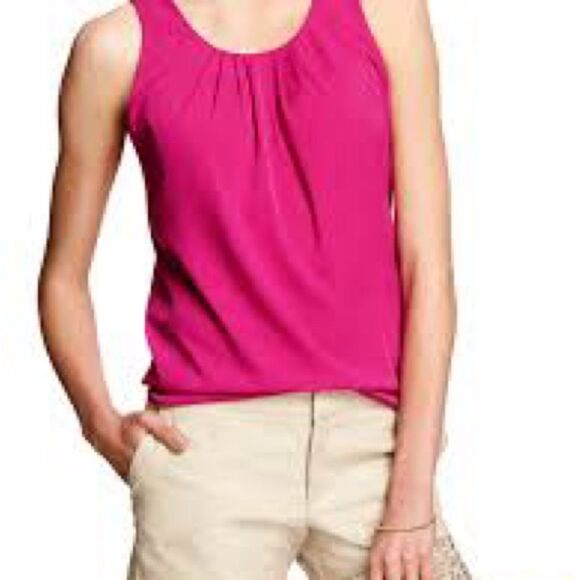 Boden Pink Ruched Tank Top with Back Tie Detail - Picture 1 of 4